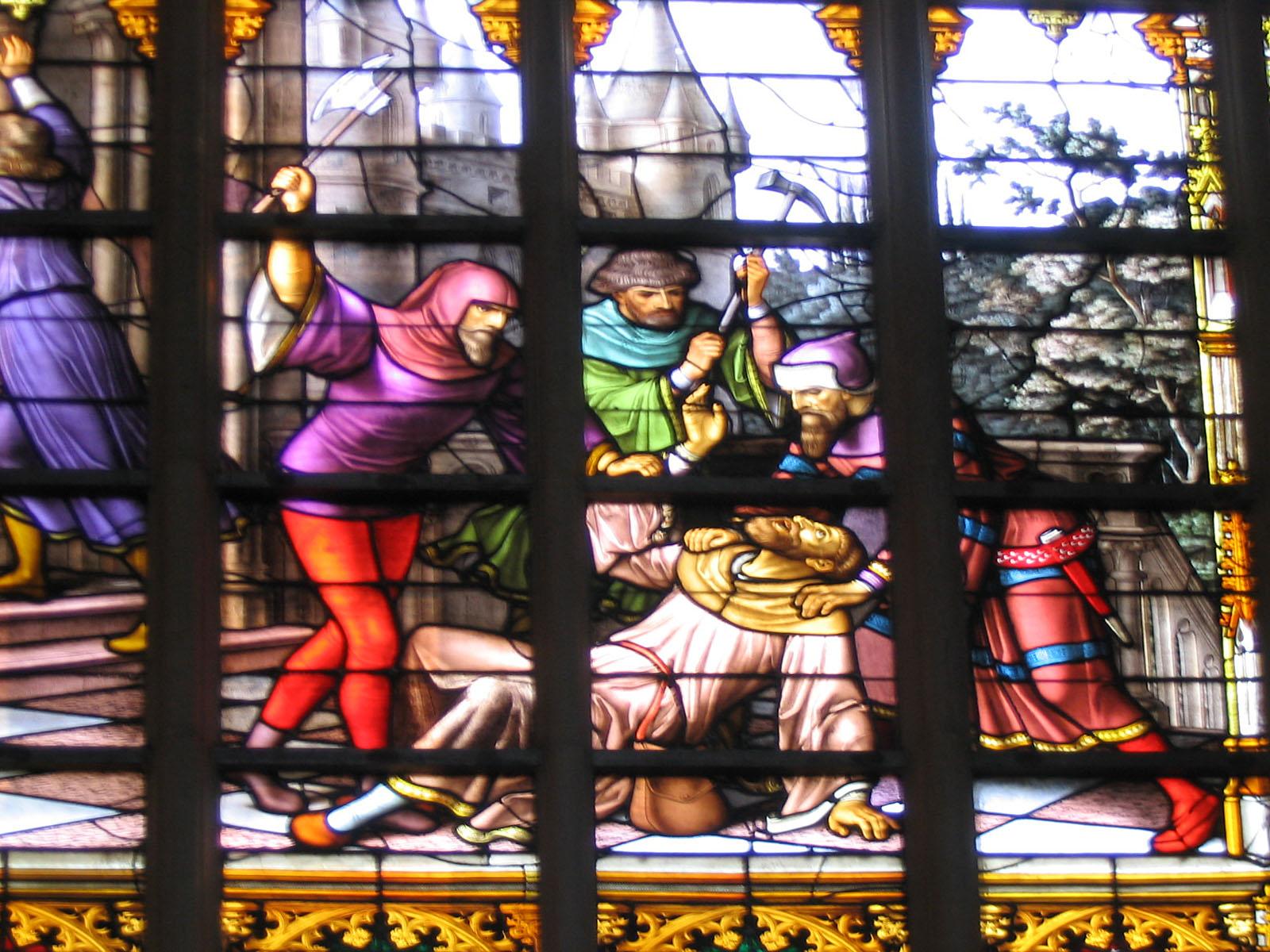 Stained glass.