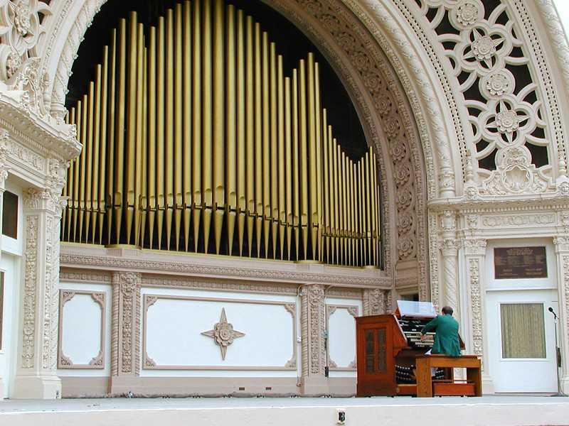 Pipe organ in a church