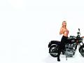 Heidi Klum on Motorcycle