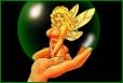 background: Fairy in hand