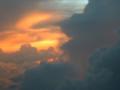 Distant thunderstorm flying out of Fort Lauderdale, Florida
