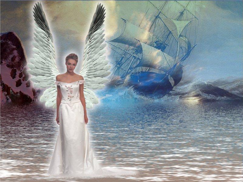 Angel and water