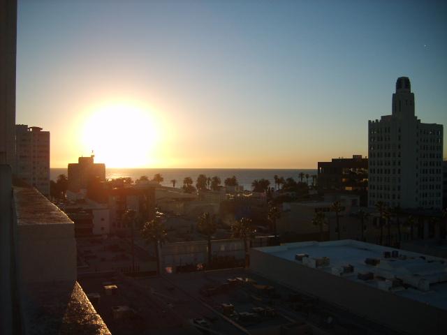 Pacific Sunset With Structures