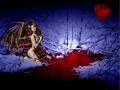 Reflection of the red moon