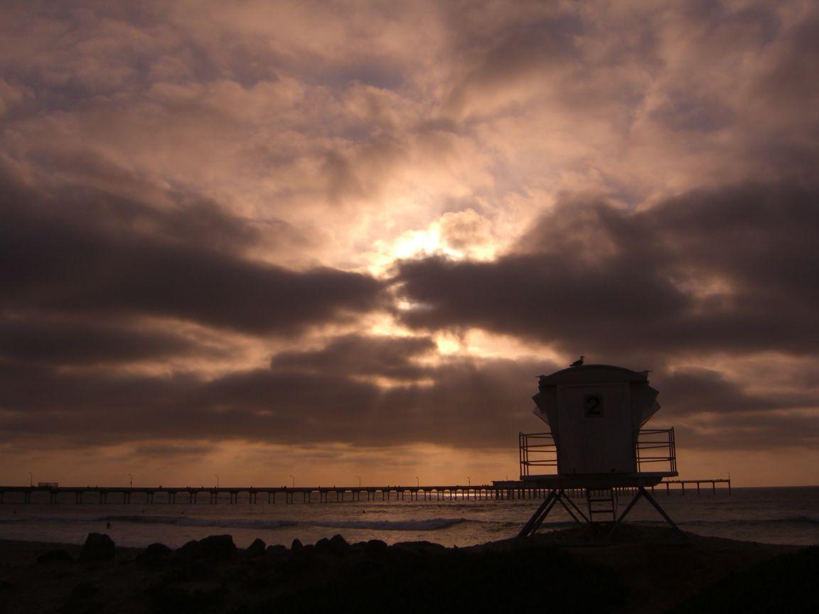 Ocean beach Sunset