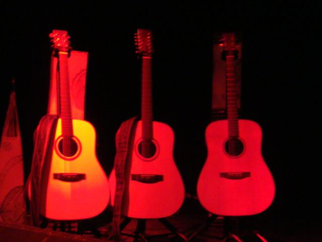 Guitars on stage 