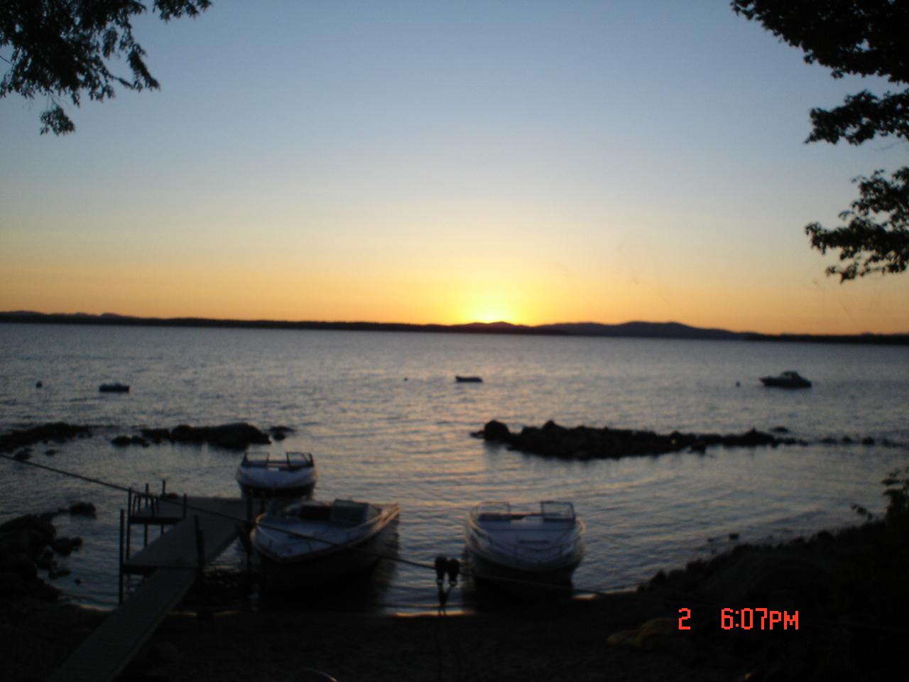 Sunset on Sebago Lake. Standish Maine