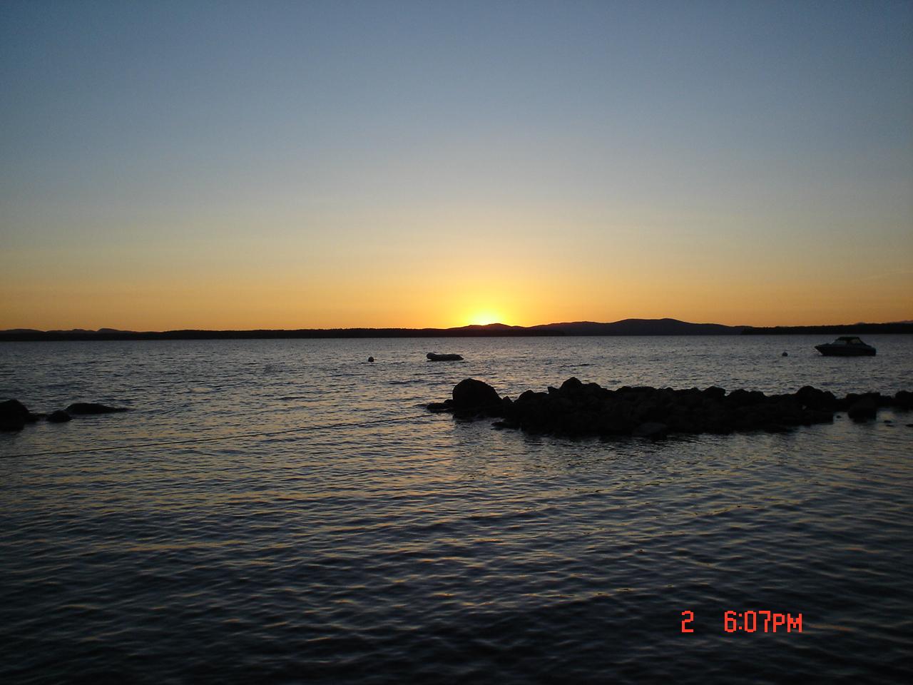 Sunset Sebago Lake Maine