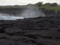 Black sand beach on the big iland